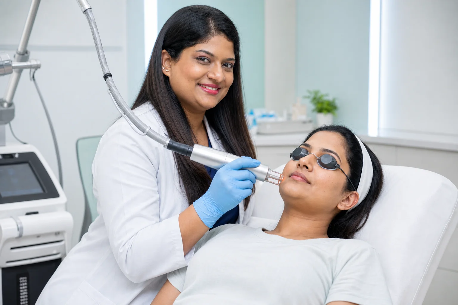 Acne scar treatment consultation at Theory of Skin